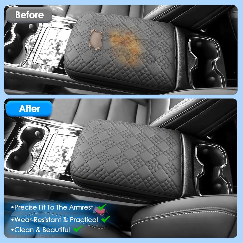 2024 2025 2026 Traverse Center Console Cover for Chevrolet Traverse (LS/LT/Z71/High Country/RS), Cushion &Comfy Leather Armrest Cover 2026 2025 Chevy