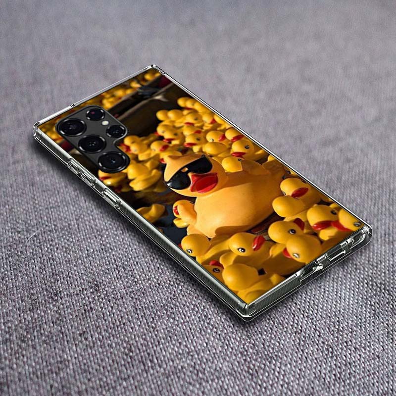 Rubber Ducks Floating in the Swimming Pool Phone Case For Samsung Galaxy S24 S23 S21 S20 FE S22 S26 Ultra S25 Edge S10 Plus Cove