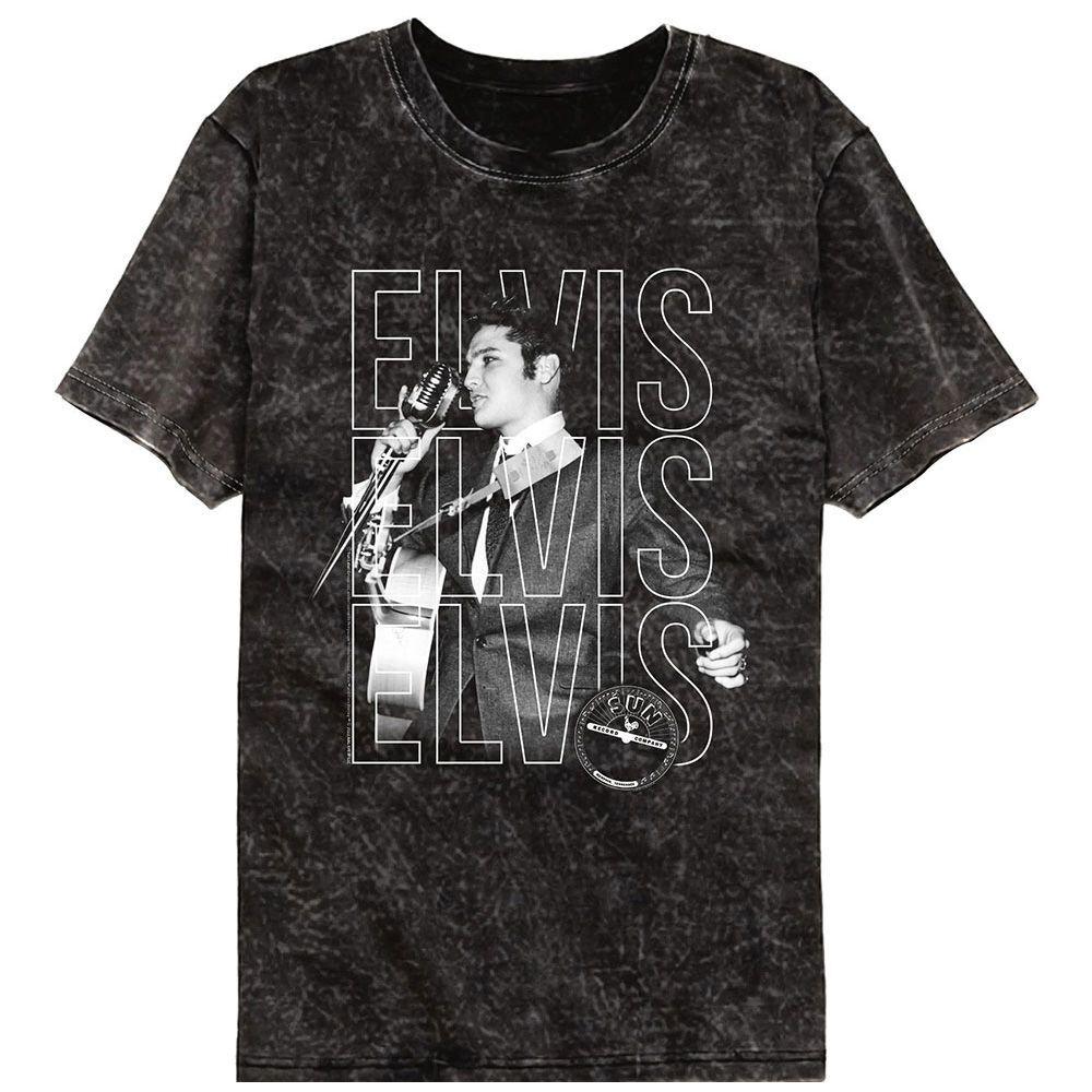Sun Records Elvis Repeat Colortone Mineral Wash Music Shirt S