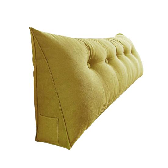 Headboard Wedge Pillow Triangular Headboard Cushion With Side Pocket Bed Bolster Pillow