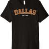 Dallas Texas Collegiate Typografisches Premium T-Shirt