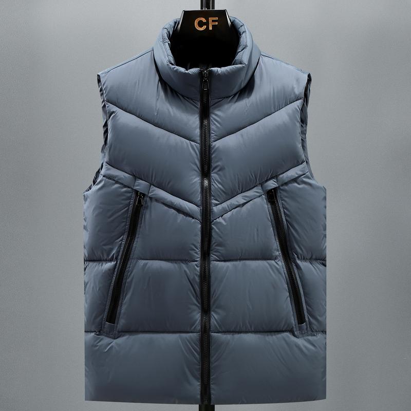 

Великі розміри S-8XL Зимові безрукавки Чоловічий верхній одяг Модний чоловічий теплий чорний жилет 5XL сірий