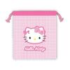 K Company Hello Kitty (Houndstooth Series) Drawstring Bag, Pink, KTC-KC-PK, H205 X W180mm