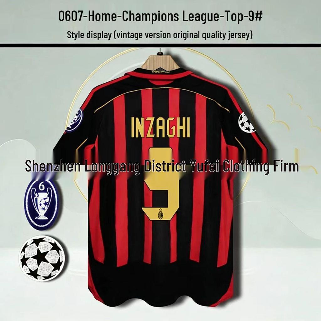 Classic Retro 0607AC Home & Away Commemorative Jersey: Kaká #22, Ronaldinho #80, Ronaldo #99