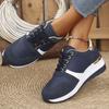 Fashion Women's Fashion Chunky Sneakers Lace Up Platform Casual Sports Shoes Woman Lightweight Non Slip Wedges Walking Shoes Plus Size