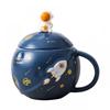 Creative Planet Ceramic Mug with Lid & Spoon