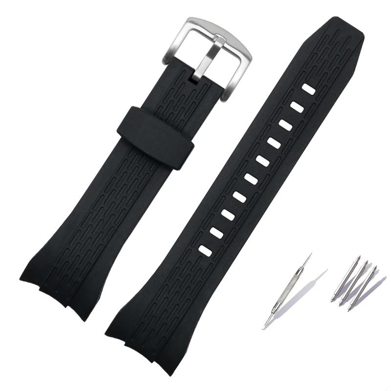 Für Seiko VELATURA/SRH Serie SPC007 Wasserdicht Schweißbeständig Silikon Outdoor Sport Gummi-Uhrenarmband Uhrenarmband Herren 26mm