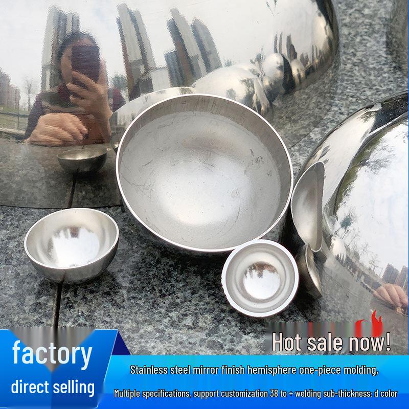 Stainless Steel Decorative Hollow Mirror Hemisphere Wall Ornament