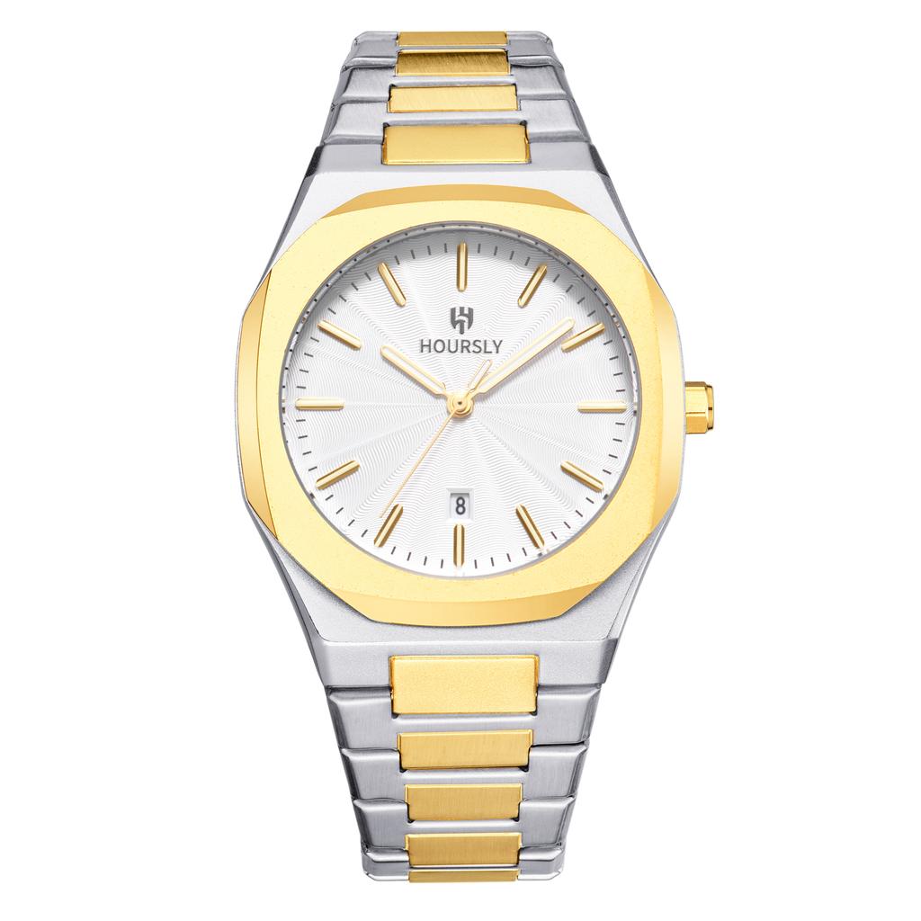 New Personalized Trendy Texture Dial Men Quartz Watch Steel Strip Fashion Leisure Life Waterproof Luminous Calendar Quartz Watch