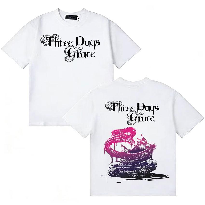 Three Days Grace Trendy Music Tshirts Cotton Harajuku Short Sleeve Tshirt  Unisex Women Y2K Teenagers High Quality T Shirt Unisex