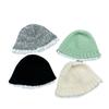Korean Lace Knitted Fisherman Hat for Women in Autumn and Winter Sweet and Versatile Woolen Hat  Warm and Face Friendly Small Hat Trendy