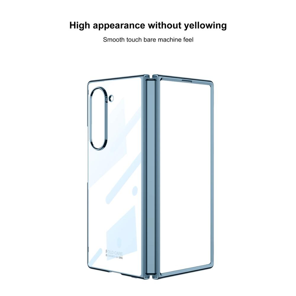 Transparent Electroplated Frame Ultra Thine Hard PC Phone Cover for Samsung Galaxy Z Fold 6 5 Case Z Fold 6 5 Shockproof Covers