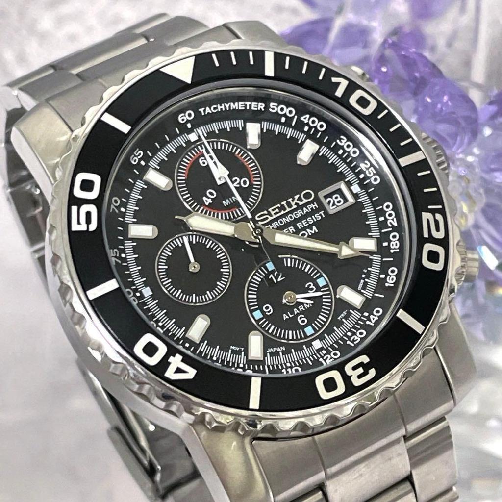 Used Good condition SEIKO Watch 7T62-0CV0 Chronograph #916