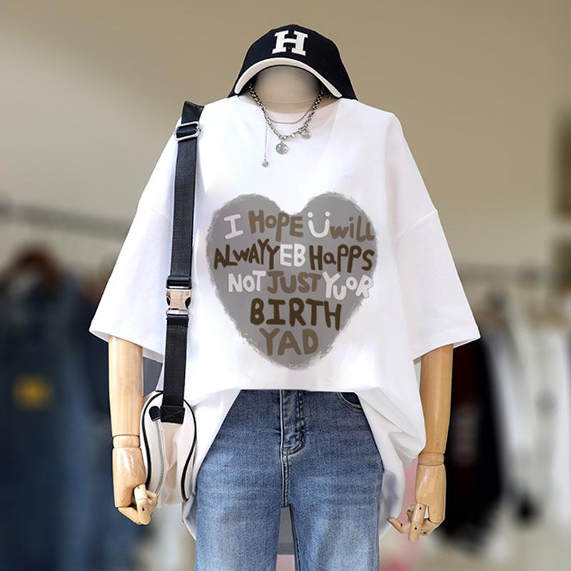 

Pure cotton collar high quality Douyin Tmall quality printed T-shirt S