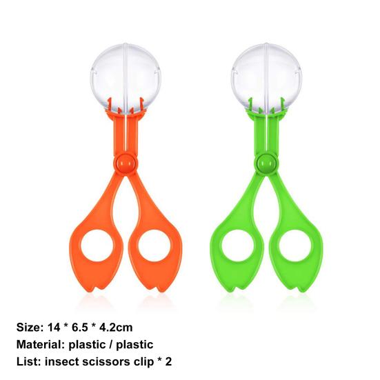 2Pcs Nature Exploration Toy Skill Development Hand-eye Coordination Smell-less Plastic Scissor Clamp Small