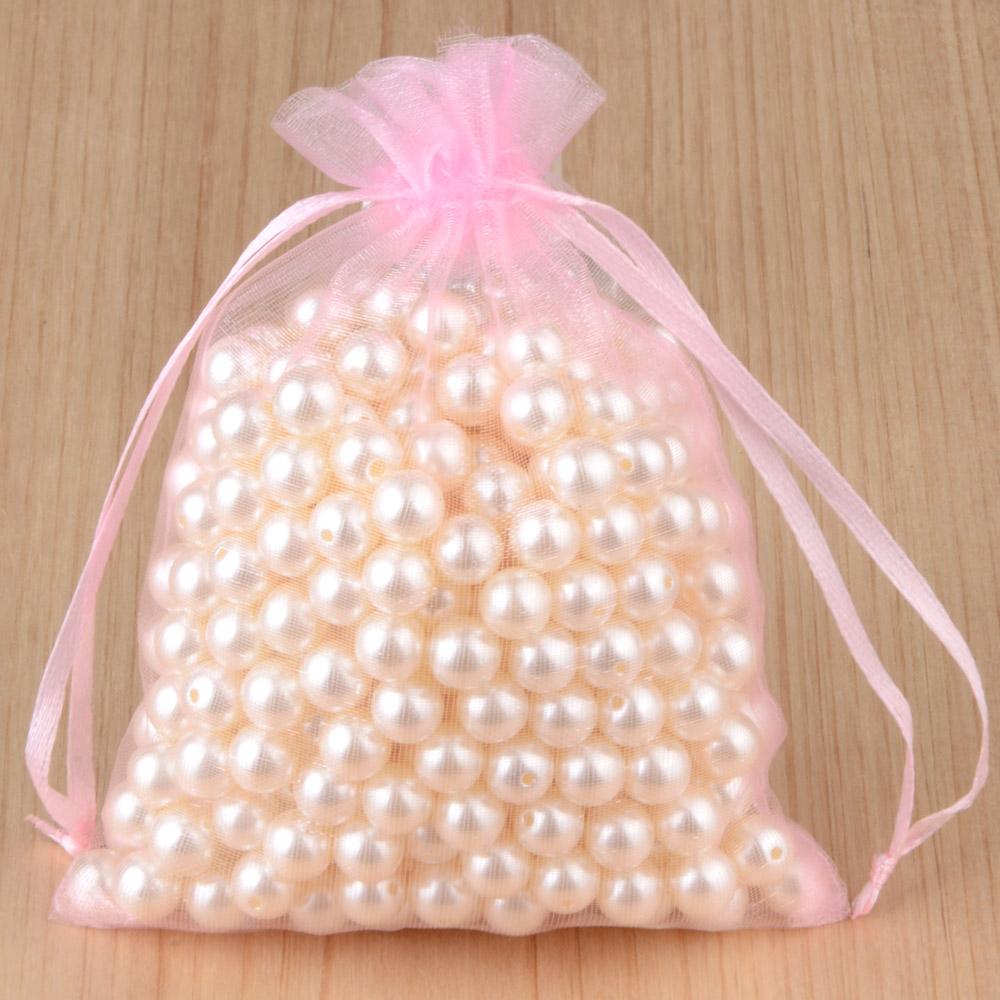 50pcs/lot 7x9cm Drawstring Organza Bags, Good Quality For Candy And Jewelry Packaging