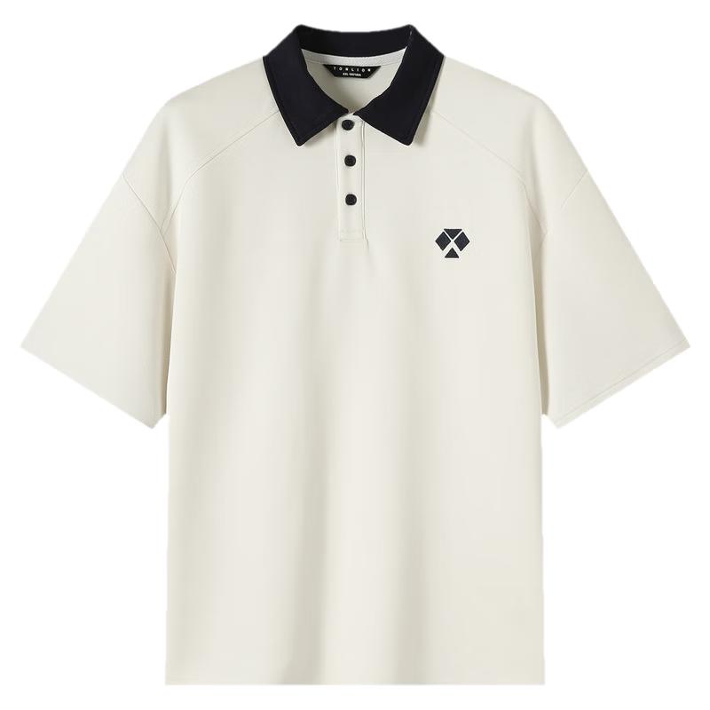 TonLion Herren Kurzarm-Polohemd mit Einsätzen