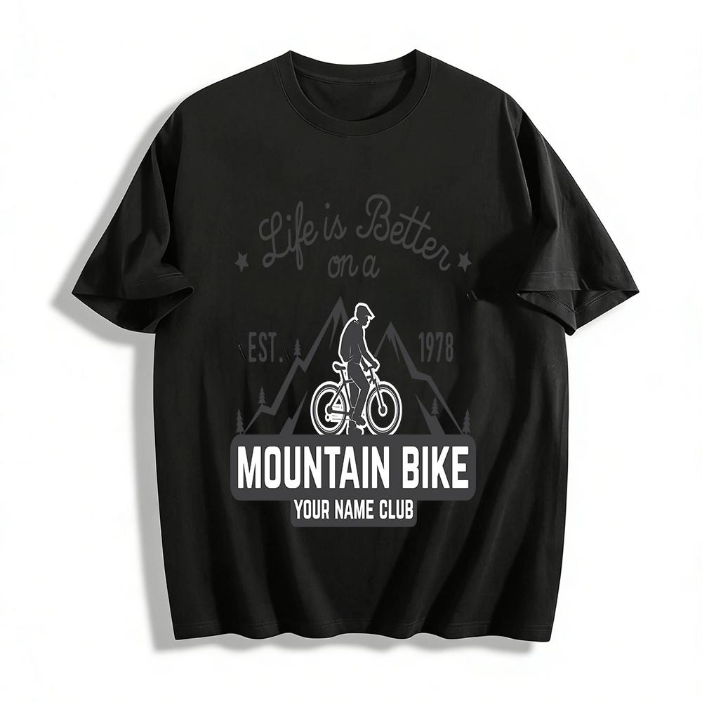 

Vintage Mountain Bike Graphic Tee Outdoor Cycling Enthusiast Casual Top Pure cotton T-shirt XXS