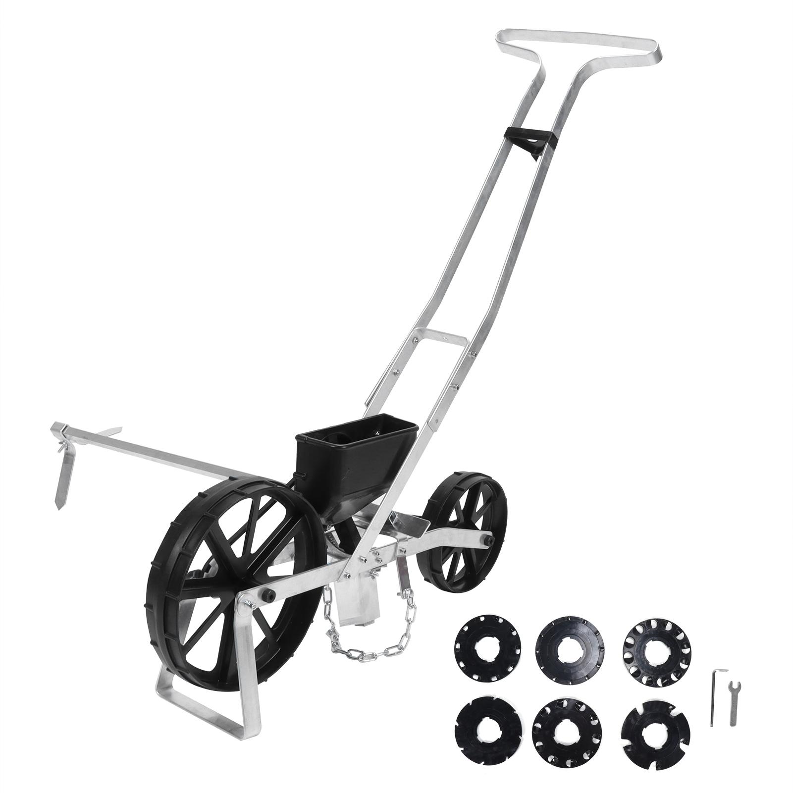 Садовая сеялка Регулируемая рядковая сеялка Ручная толкательная сеялка для кукурузы, моркови, салата, репы