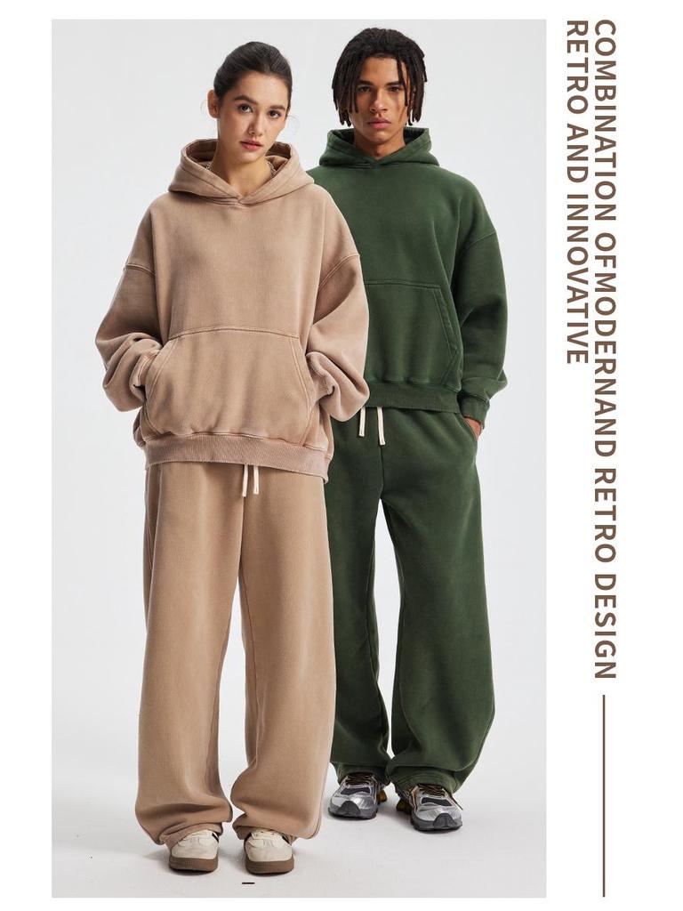 Chain Tide Menswear | 2025 Autumn/Winter Boxy Fit Ripped Distressed Hooded Sweatshirt with Plus Velvet