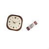 Elegant Silent Wall Clock And Christmas Table Runner for Home Office Bedroom Kitchen Dining Room