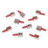 10Pcs Directly Key Switch A03 Ps-22F03 6Pins Self-Locking Power Switches Red