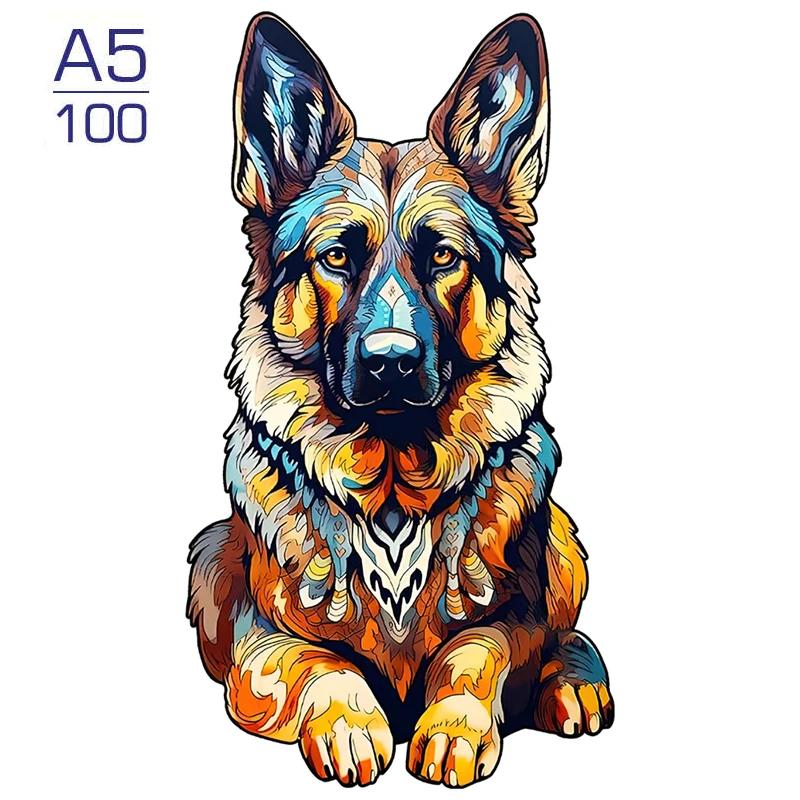 Wooden Puzzle Adult Kids Jigsaw Puzzles Puppy Dog 3D Animal Puzzles Boutique Gift Box Packaging Children Christmas Gifts Toys