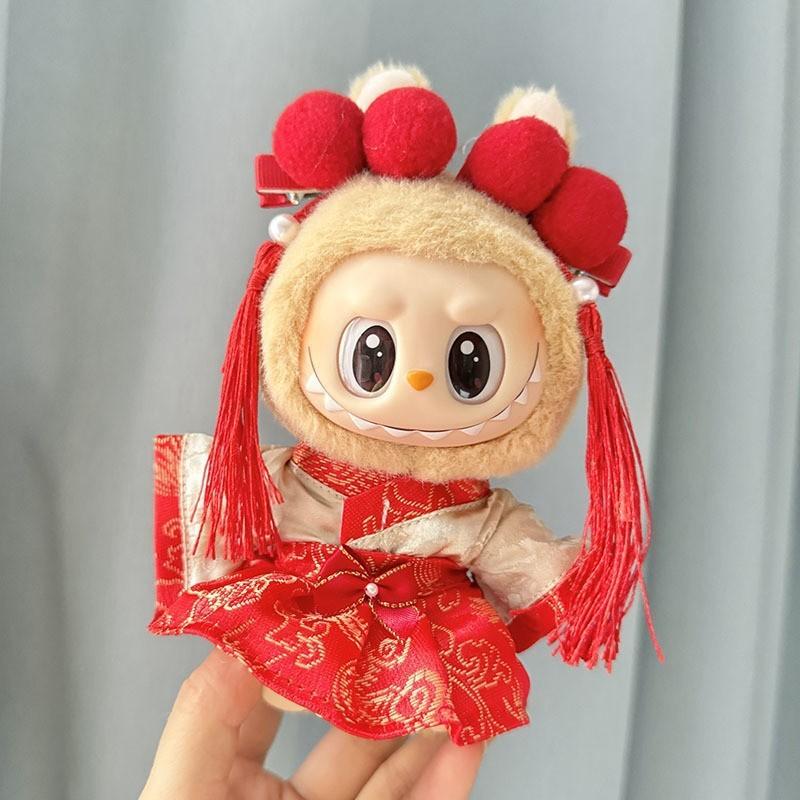The First, Second and Third Generations of Christmas Baby Clothes Wear 17cm Pendants, and The Clothes Sit with Colored Beads Christmas Set.