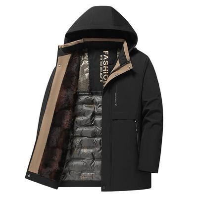 Herren-Baumwolljacke mit Graphen-Infusion und abnehmbarer Kapuze - Trendy, Dick und Warm, Jugendlicher Papa-Stil