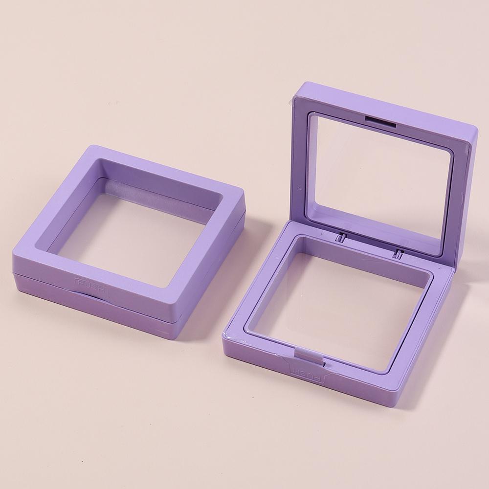 

1Pc PE Film Transparent Visible Jewelry Storage Box Ring Earring Box Bracelet Necklace Display Box Jewelry Dustproof Storage Box 7x7x2cm