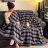 Luxury Tie-Dye Big Bubble Rabbit Fur Blanket & Duvet Cover, 2-in-1 Faux Fur Plush Throw, Ultra Soft Fluffy for Couch Bed Sofa