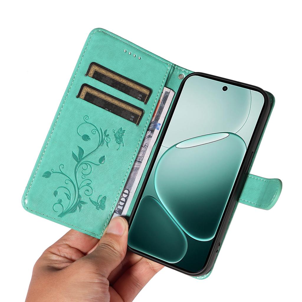 Pour Oppo A6 Pro 4G/Oppo F31 5G/Oppo A6 Pro 5G Étuis en Cuir PU Motif Fleurs Portefeuille Support Housse de Téléphone avec Dragonne