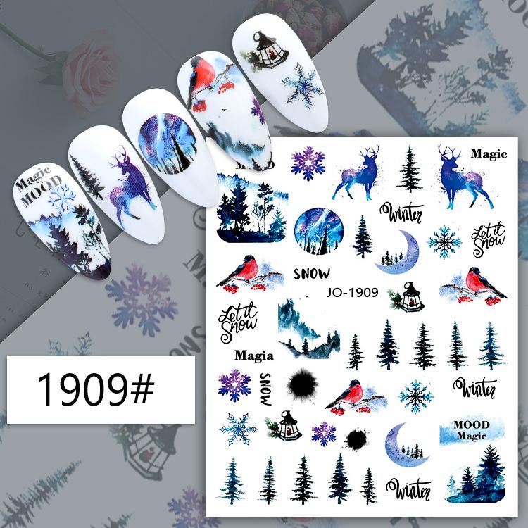 3D Christmas Nail Art Stickers: Snowflake, Reindeer & Santa Designs for Beautiful Nail Decorations