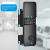 Serrure de porte en verre sans perçage Smart Fingerprint Password Lock pour magasins bureaux entrepôts Noir J01