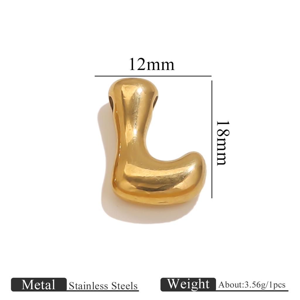 5 Stück Edelstahl 18K PVD-beschichtet A bis Z Englische Buchstaben Anhänger DIY Wasserdichter Schmuck Geschenk Handgefertigtes DIY Zubehör