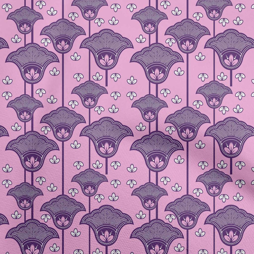 oneOone Baumwoll-Flex-Stoff Beige Asiatischer Blockdruck Stoff für Kleider Stoff Druckstoff nach Meter 40 Zoll