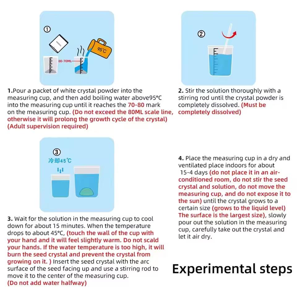 Crystal Planting DIY Scientific Experiment Set, Fun Parent-child Communication, Chemical Experiment, Crystallization Principle