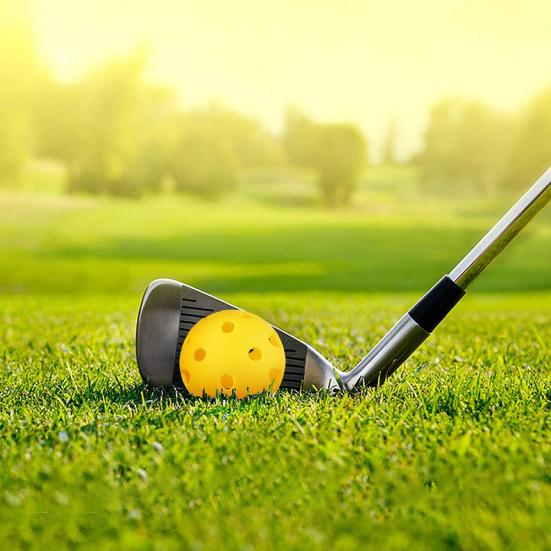 12/50Pcs 41mm 26 Holes Hollow Golf Sports Indoor Training Practice Plastic Ball