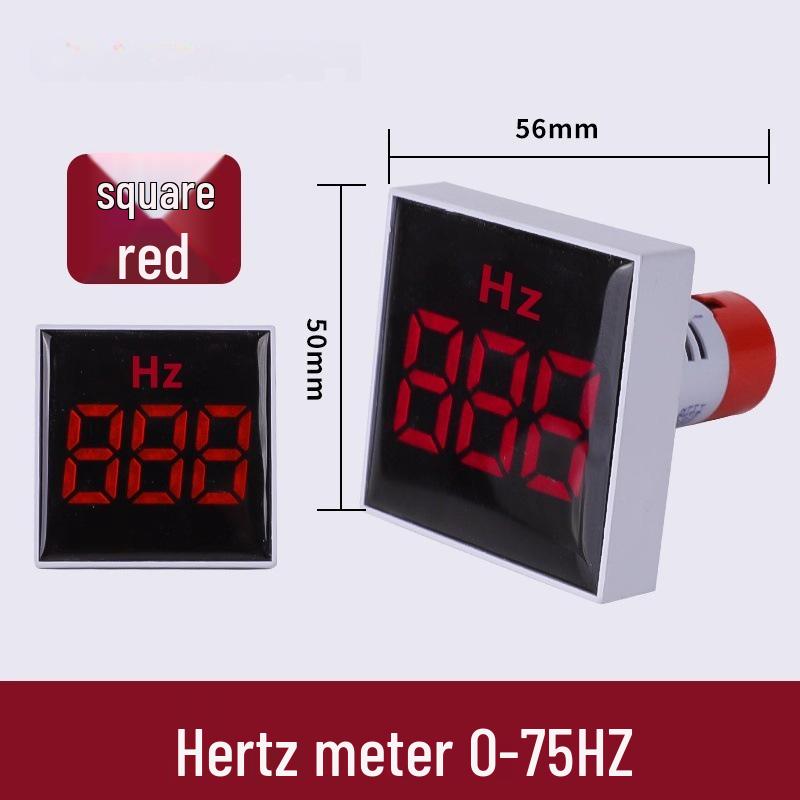 22mm Dual Display LED Voltage Current Frequency Meter - Round/Square