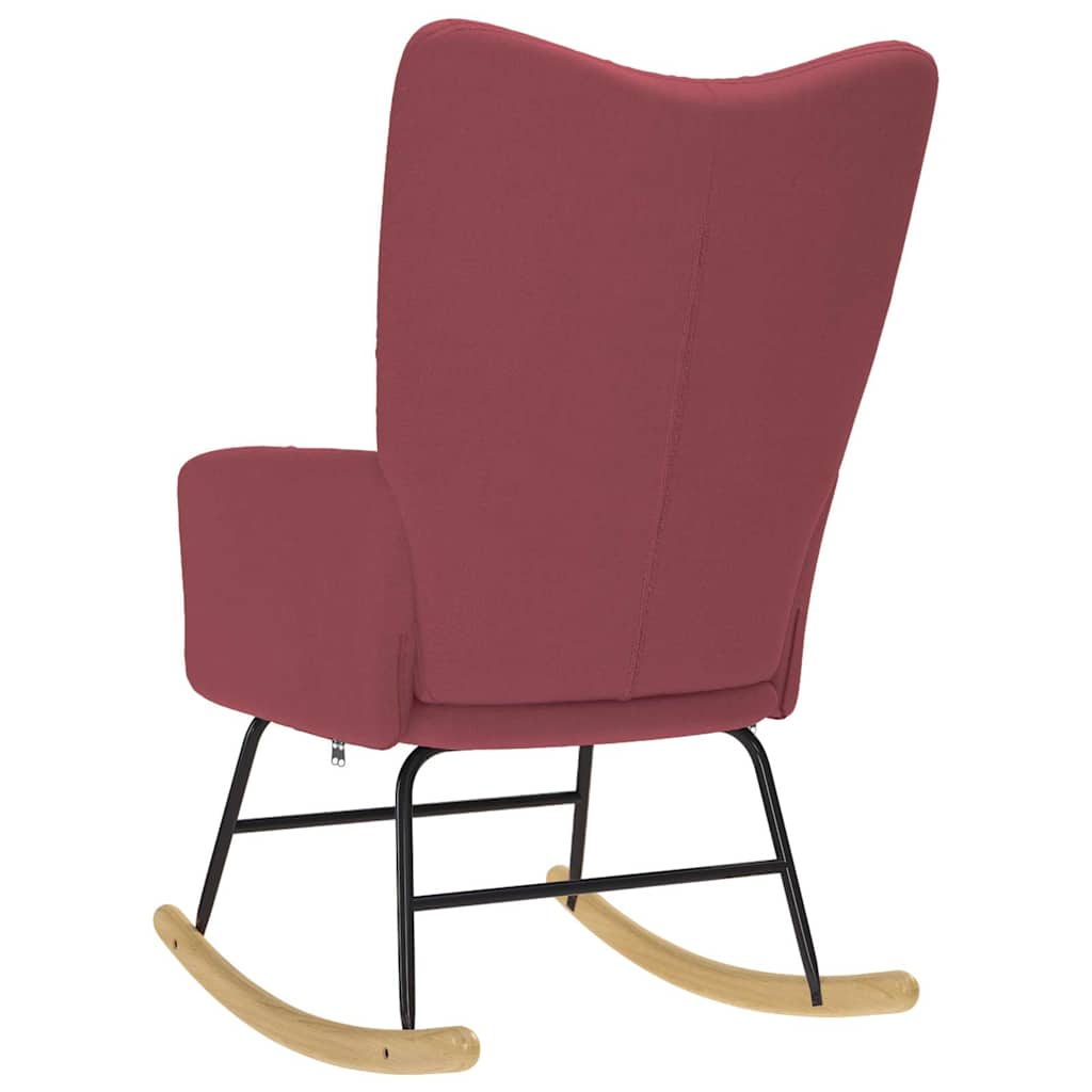 Rocking Chair Burgundy Fabric