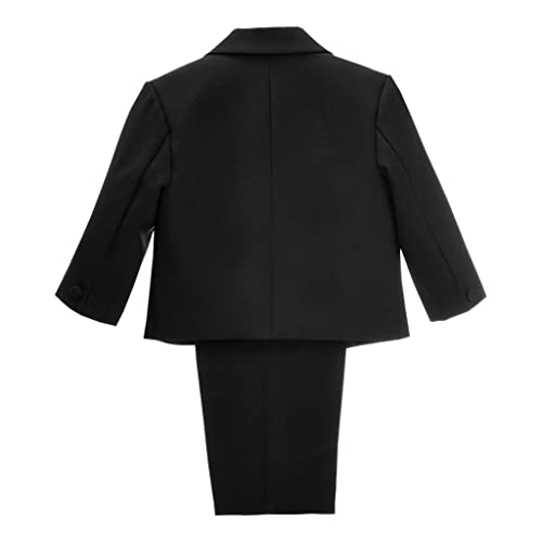 Dressy Daisy Boys' 5-Piece Formal Tuxedo Set, Tailless, for Weddings and Christenings, Baby Boys, 12 Months, Black