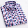 Neu im Hemd 100% Baumwolle Langarmhemden für Herren dünn slim fit formell einfarbiges Hemd karierte Designer-Oberteile Büro elegante Kleidung