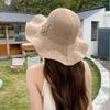 Sun Protection Flower Straw Hat Hollow Breathable Basin Cap Women Visors For Outdoor Travel Beach