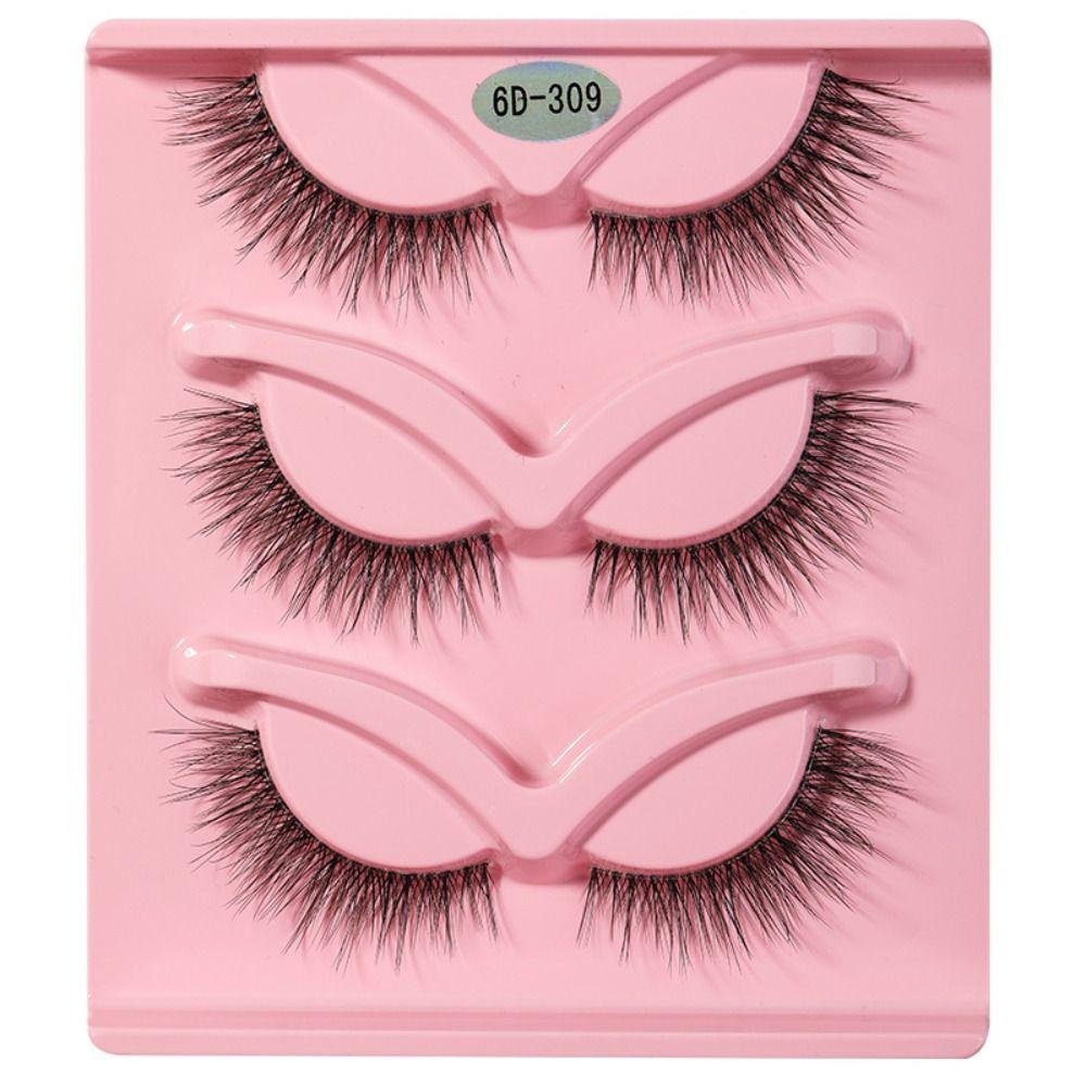 Clear Band Cat Eye False Eyelashes Natural Long 3D Faux Mink Lash Eye Makeup Tools