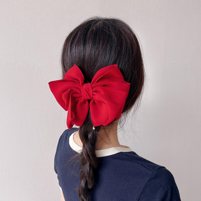 Layered Cubic Automatic Hairpin (Red)