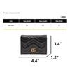 Gucci GG Marmont Logo Zip Double Fold Quilted Leather Wallet Coin Purse Card Holder Women wallet Black 466492-DTD1T-1000
