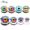 Acrylic Round Alisouy Transparent 2pcs Eyeball Ear Gauges Tunnels Plugs Flesh Stretcher Expander Earrings Piercing Body Jewelry