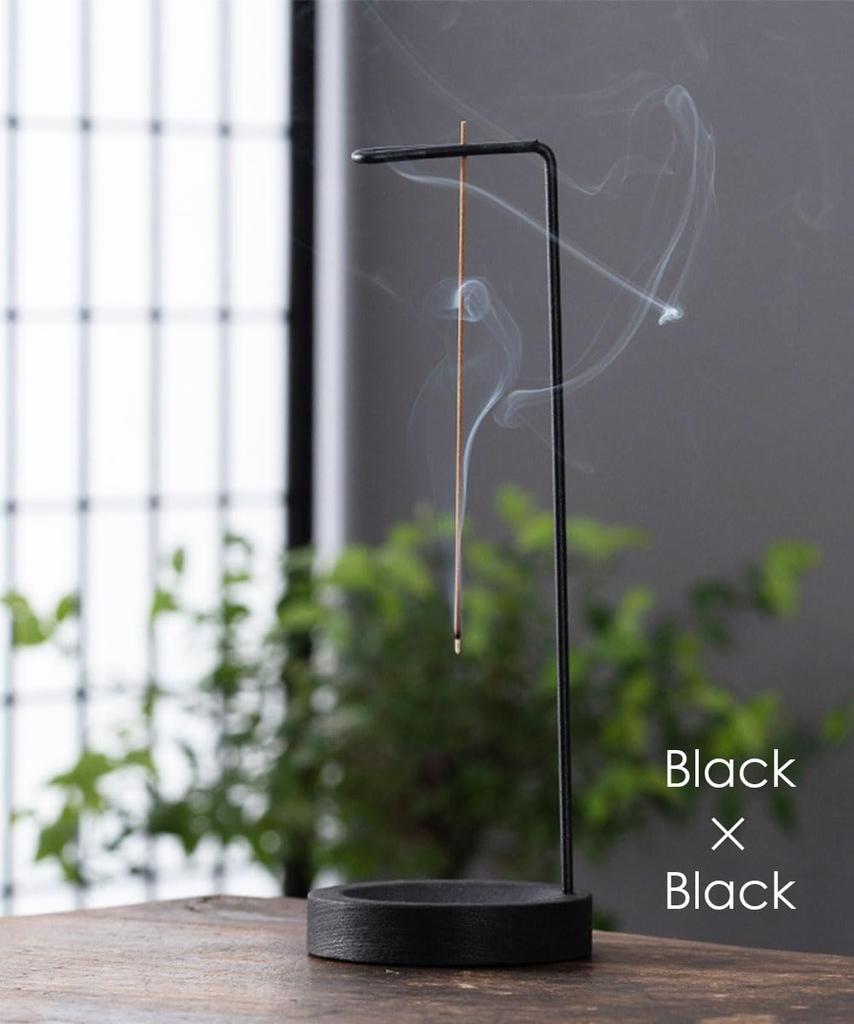 Incense Holder, Incense Burner, Incense Holder, Wooden and Metal, Hanging, Clamp-type, Ash-proof, Clean, Neat, with a Tray for Aroma Sticks,