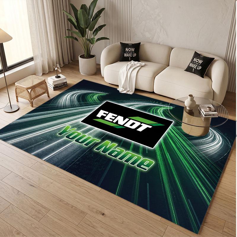 Tappeto Personalizzato Stampa Motivo Fendt Nome Testo Morbido Antiscivolo Tappeto per Pavimento per Decorazione Interna Casa
