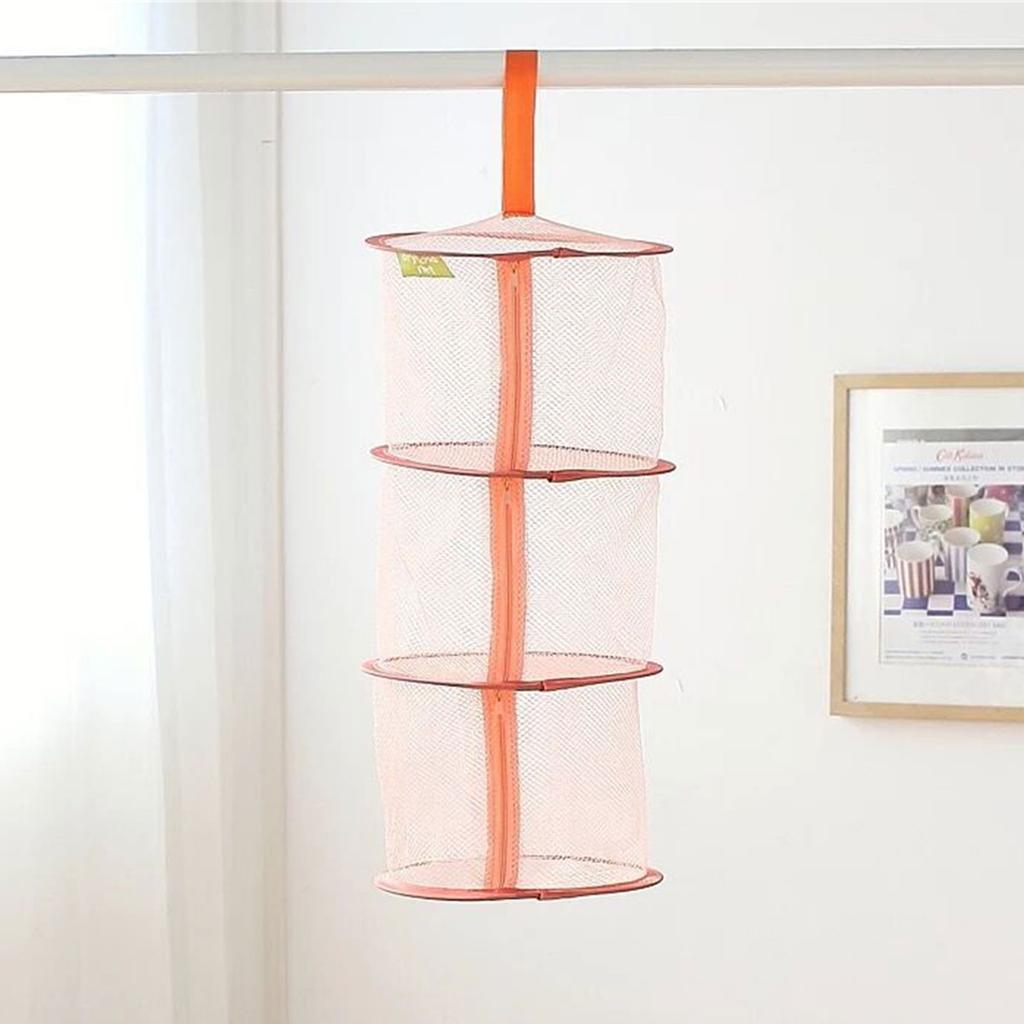 Cesta de Secado para Sujetadores con Cremallera a Prueba de Viento 3 Capas Red Colgante Cesta de Almacenamiento de Malla Organizador Cesta de Secado Colgante para Ropa Sujetadores